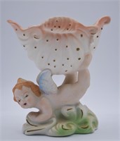 Occupied Japan Andrea Porcelain Cherub w/ Shell