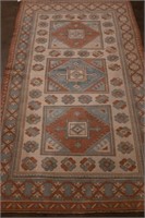 Oushak Hand Knotted Rug 4 x 6.6 ft