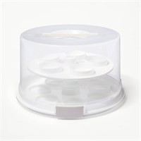 Round Cake Carrier White/Clear - Figmint