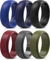 (N) ThunderFit Silicone Wedding Rings for Men - Br