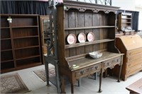 Welsh Cupboard with Carving Late 1700's