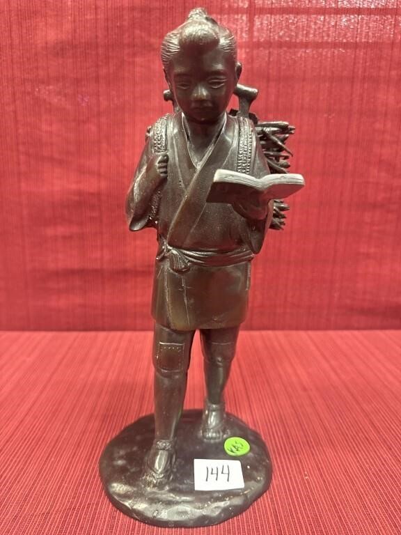 Antique Japanese Bronze Okimono Figure of a Man