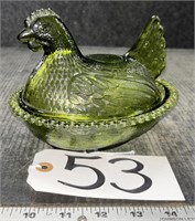 5.5x7 Indiana Glass Hen on Nest