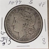 1899S Morgan Silver Dollar VF