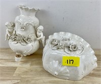 Porcelain Decor Ardalt - 2 Pieces - May show wear