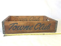 Vintage "Towne Club" wooden crate.