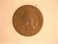 1874 Indian Head Penny;