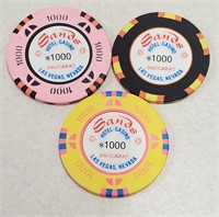 3 Sands Baccarat Casino Chips