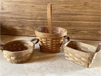 3 longaberger baskets