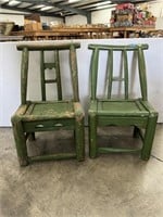 2pc Handmade Child Chairs