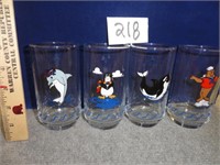 4 pc. Sea World glasses-5"