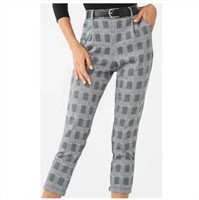 New Ambiance Plaid Pants With Elastic Waistband L