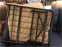 Folding cot frame with mattress