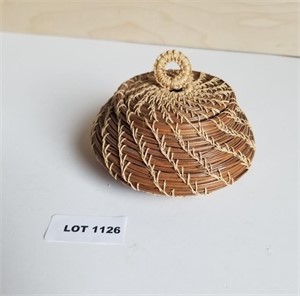 Small Handmade Pine Needle Basket