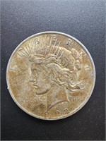 1922 Peace Silver Dollar Coin.