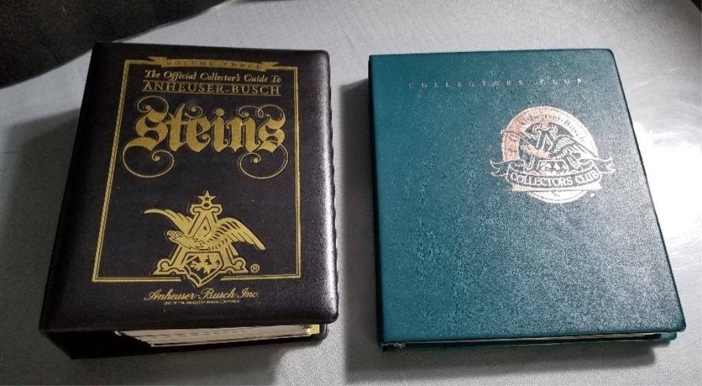 2 Anheuser Collectors Club Guide Binders