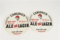 LOT  2 CARLING'S RED CAP SPECIAL ALE  TRAY LINERS