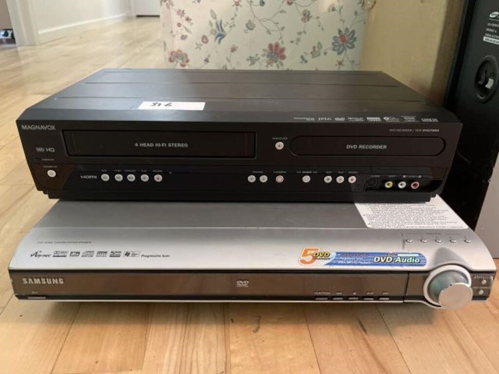 Home entertainment system including VHS, DVD, and
