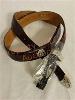 New Mens Alligator Leather Brown Belt