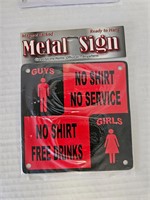 Boys and Girls Magnetic Metal Sign