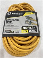 New 50FT Southwire Generator Extension Cord