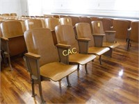 1row of 4 Irwin Auditorium Wooden Seats