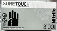 50 sure touch black latex free nitrile