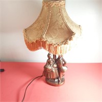 Brass vintage cast  form lamp