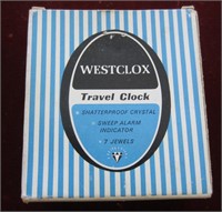 NIB Vintage Westclox Travelling Alarm Clock