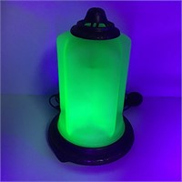 VINTAGE MOTION LAMP URANIUM GLASS SHADE