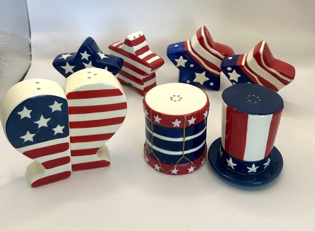 Patriotic Collectible Salt and Pepper shakers