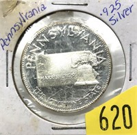 Sterling silver Pennsylvania medal