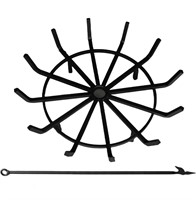 $67 Log Grate Wrought Iron Fire Pit Round Spider