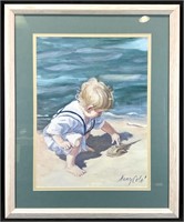Nancy Cole Print of Boy at Beach