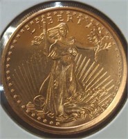 1 oz fine copper coin walking liberty