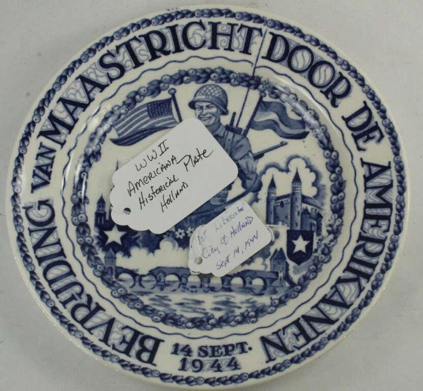 WWI AMERICAN HISTORICAL PLATE CITY OF HOLLAND