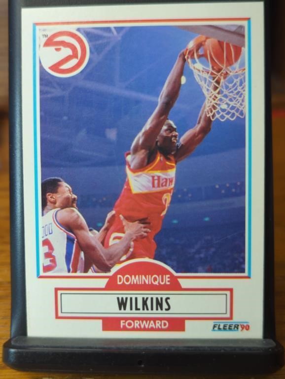 Dominique Wilkins Fleer 1990 basketball card