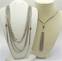 3 Sarah Coventry Silver Tone Necklaces