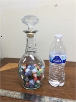 Wine Bottle with Marbles