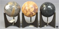 Polished Marble Orbs w/Stands