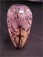 Contemporary amethyst cameo 15" high vase
