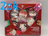 2pk Squishmallows Valentines Day Sugar Cookies Set