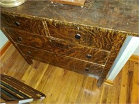 Tiger oak vintage dresser