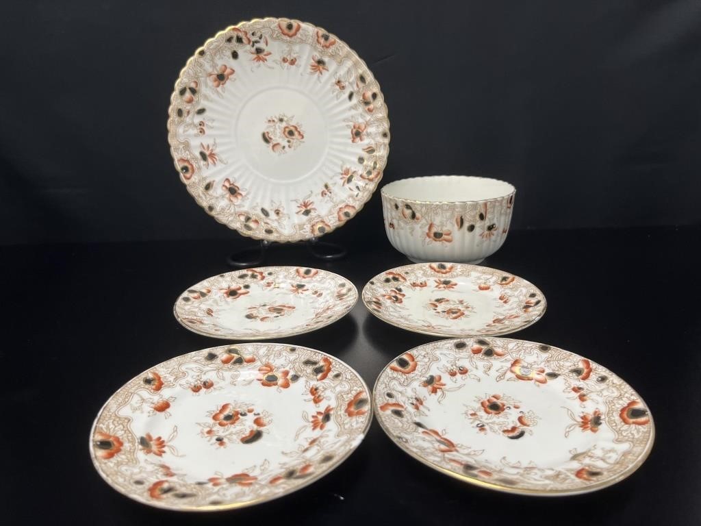 Antique Floral Porcelain Tableware