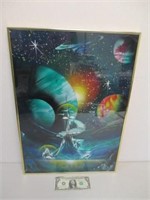 Sci-Fi Fantasy Outer Space Framed Print -