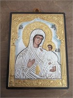 Wood Religious Icon Wall  Hanging