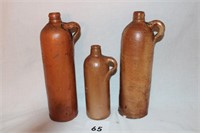 3 CLAY BOTTLES - NO. 3, NO. 15 & NO. 17