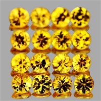 Natural Yellow Sapphire 19 Pcs {Flawless-VVS1)