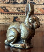 Small Antique Bronze Bunny Rabbit