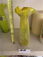 Yellow Swirl Vase